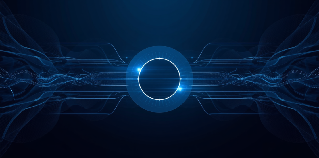 Abstract visualization of a 2026 marketing organization with governance, roles and processes connected in one structure.