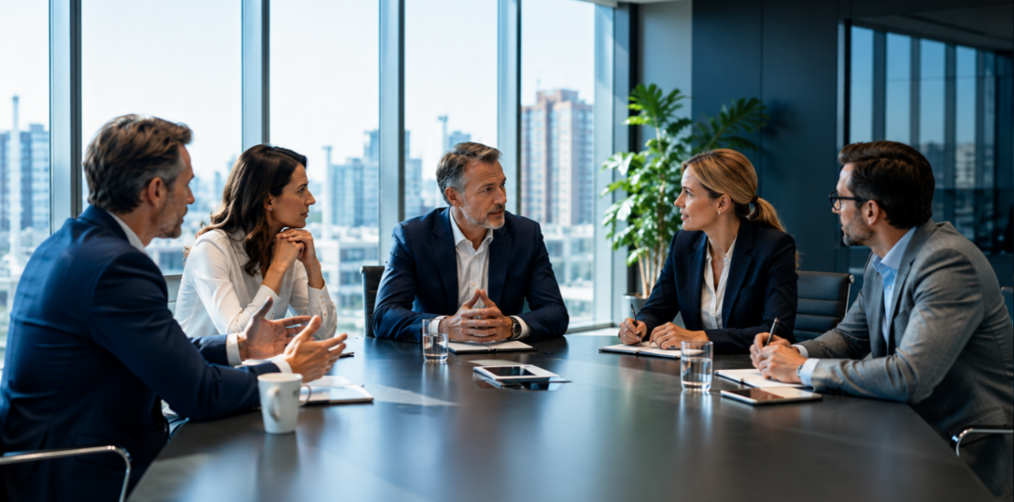Executive-Team diskutiert CEO und CMO Alignment, Marketingbudget und profitables Wachstum.