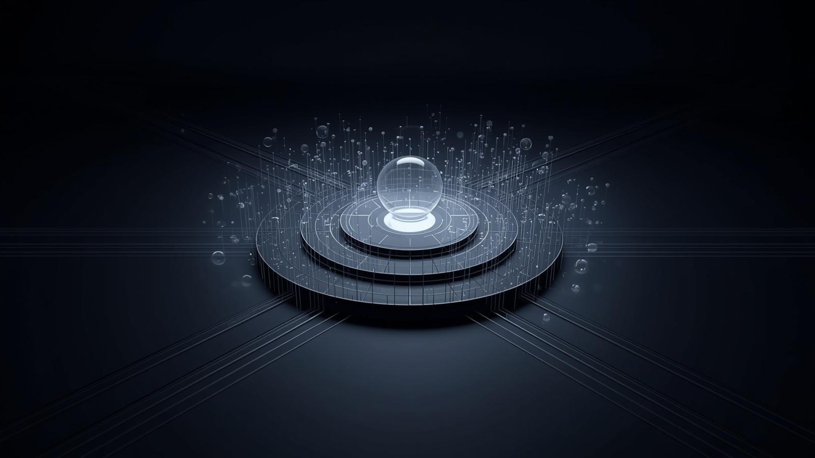 Marketing governance 2026 visualization of profit, data and AI steering within an enterprise decision structure.