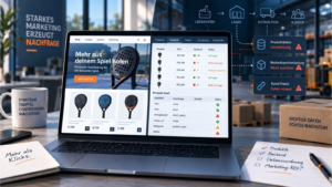 E-Commerce Supply Chain mit Produktdaten, Lagerbestand, Channel-Feeds und Marketing im Zusammenspiel