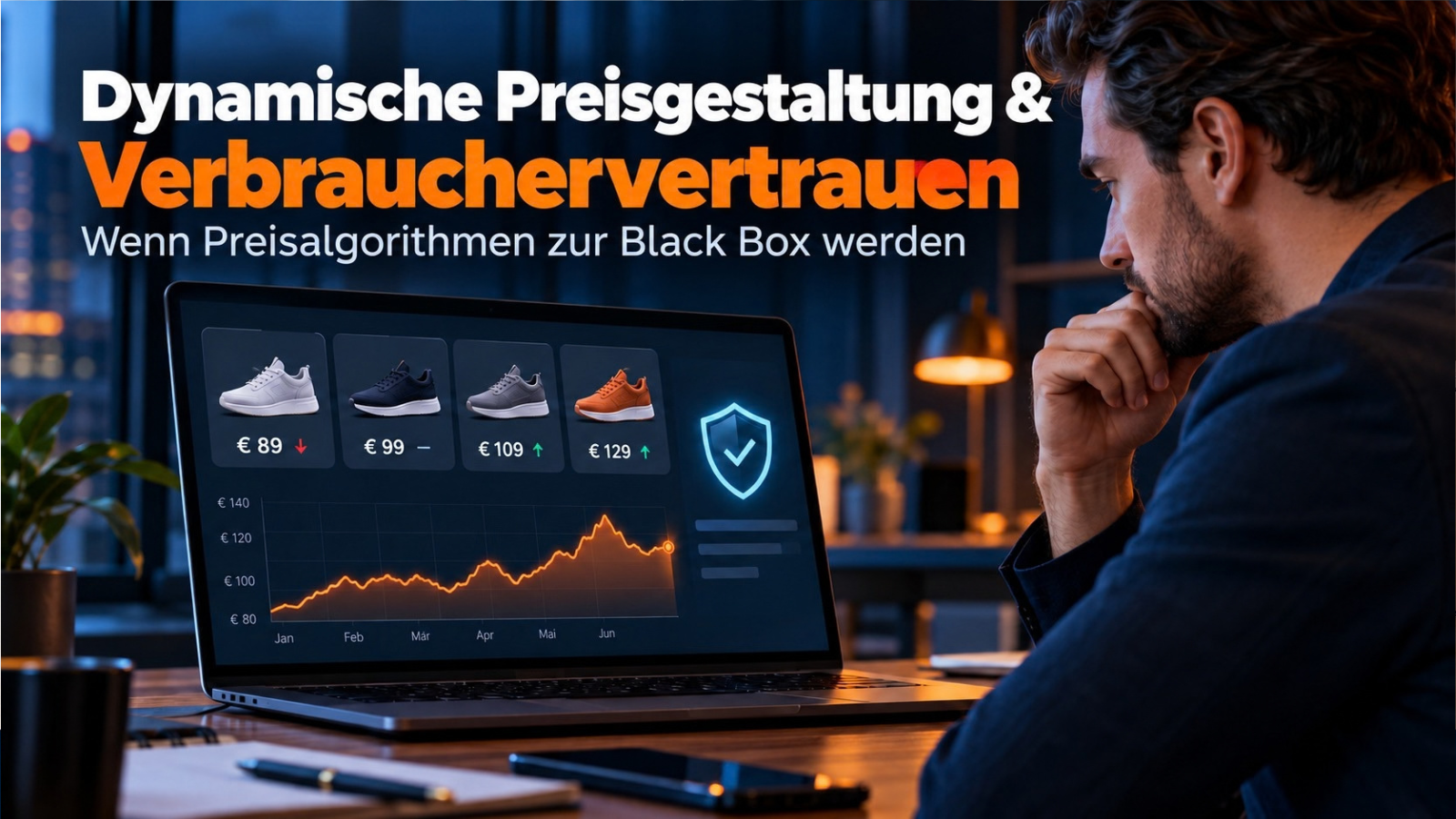 Preisalgorithmus für dynamische Preisgestaltung mit Preisbewegungen und Verbrauchervertrauen im E-Commerce